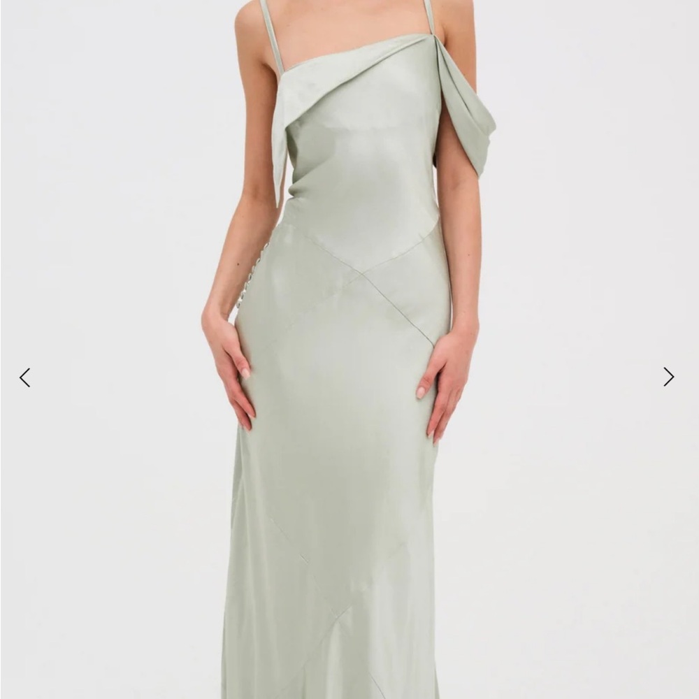 For Love And Lemons Asymmetrical Light Green Dress